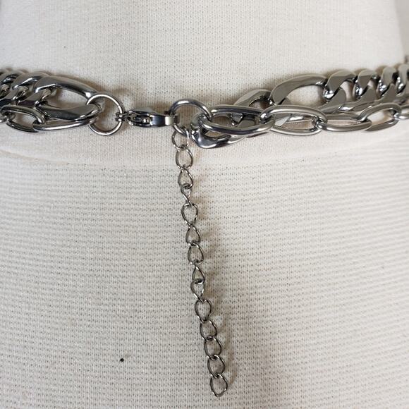 ADORNIA Mixed Chain Feather Lariat Layered Necklace NEW - Picture 7 of 8